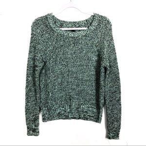 American Eagle Green Knit Bulky Sweater